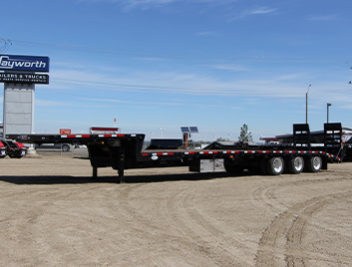 Equipment trailers available to rent.