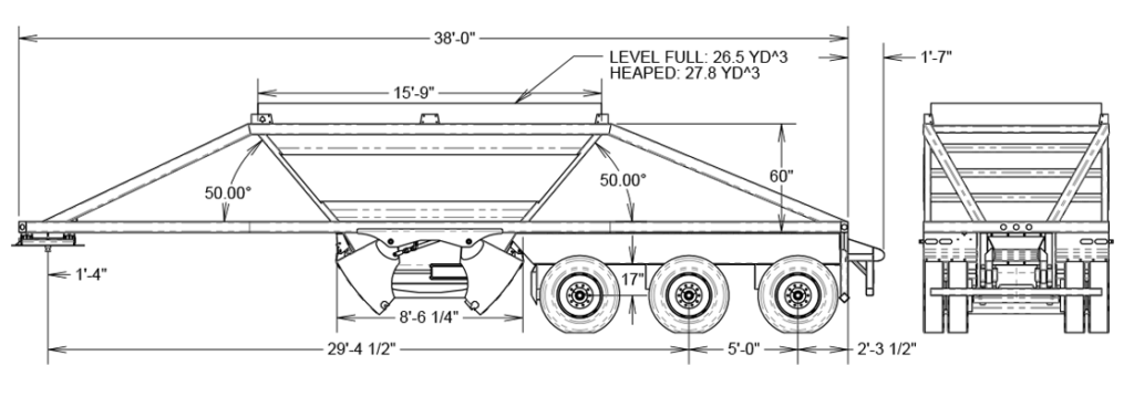 Load Line Cross Clam Belly Dump Trailer - Hayworth Equipment Sales