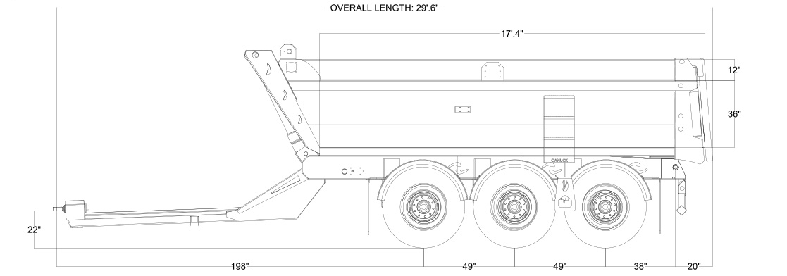 Canuck Pony Pup Dump Trailer Dimensions
