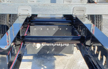 Deloupe quad axle log trailer frame