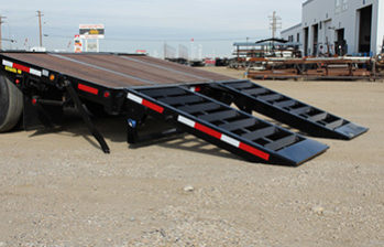 Gincor Trailer Werx step deck trailer with air ramps rear ramps